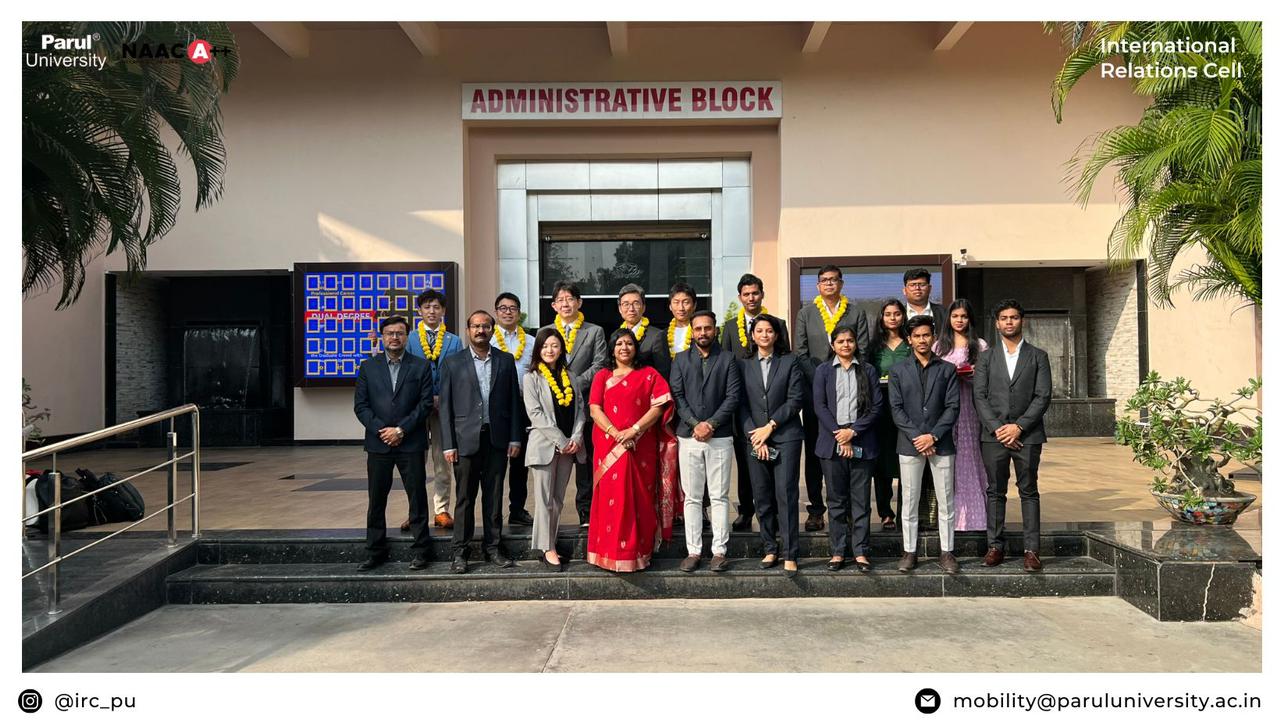 First Ever Esteemed Japanese Delegates Visited Parul University Under Visiting Delegates Program